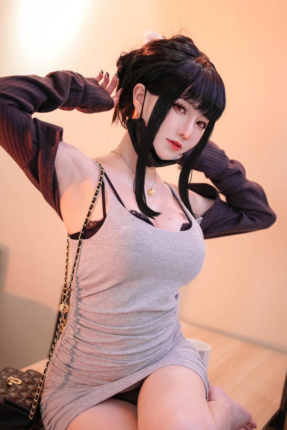 胜利女神,长发,吊带,女神,都市,视觉,微微,性感,私密,可爱,w,Sally,Dorasnow,马来西亚,妮姬