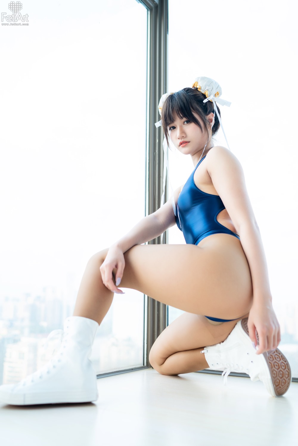 模特,拍摄,作品,短裤,视觉,白色,in,w,啦啦队,青春洋溢,it,Swimsuit,午后,Suit,Yoake,Jasmine,啦啦队服,条纹短裤,护腕